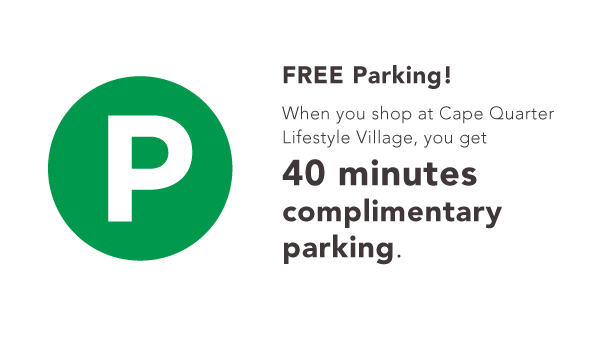 40 minutes free parking